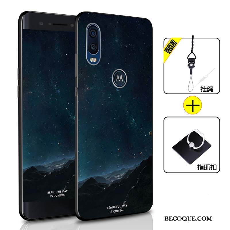 Futerał Motorola One Vision Ochraniacz Ciemno Niebieskina Telefon, Etui Motorola One Vision Torby Anti-fall