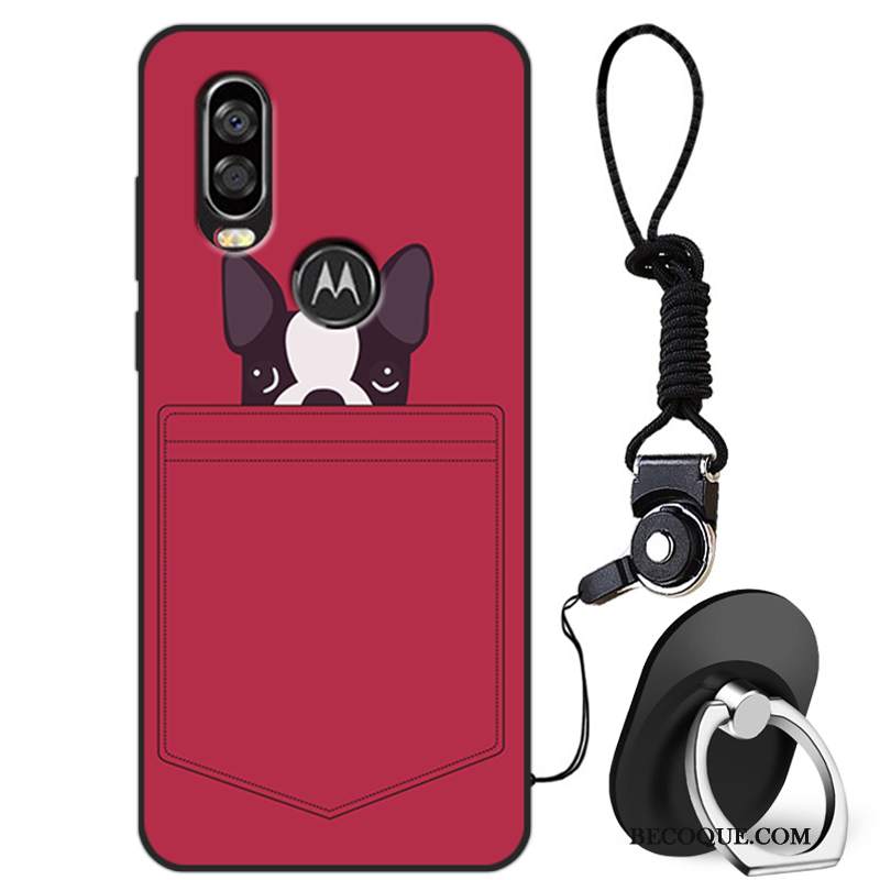 Futerał Motorola One Vision Torby Anti-fallna Telefon, Etui Motorola One Vision Ochraniacz Modna Marka Różowe