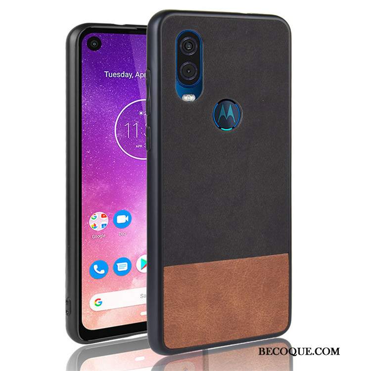 Futerał Motorola One Vision Torby Mieszane Kolory Czarny, Etui Motorola One Vision Ochraniacz Na Telefon Anti-fall