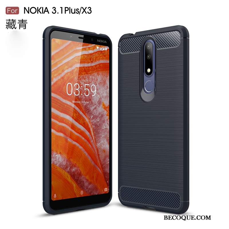 Futerał Nokia 3.1 Plus Miękki Wzór Szary, Etui Nokia 3.1 Plus Silikonowe Tendencjana Telefon