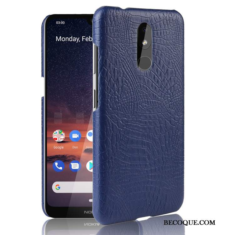 Futerał Nokia 3.2 Skóra Anti-fall Czarny, Etui Nokia 3.2 Ochraniacz Na Telefon Trudno