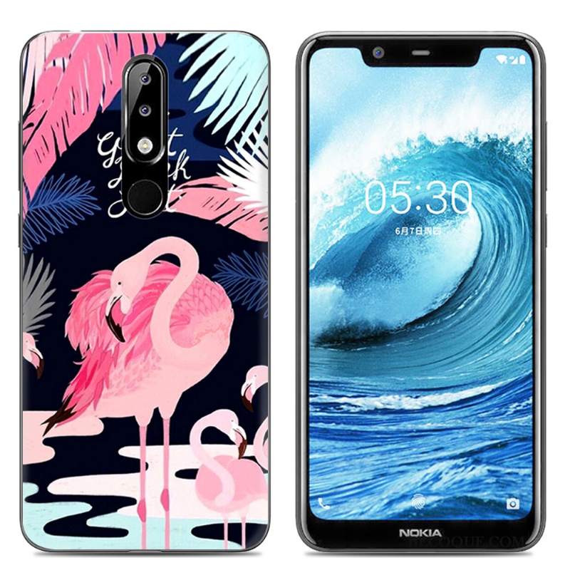 Futerał Nokia 5.1 Plus Kreatywne Na Telefon Różowe, Etui Nokia 5.1 Plus Kreskówka Przezroczysty