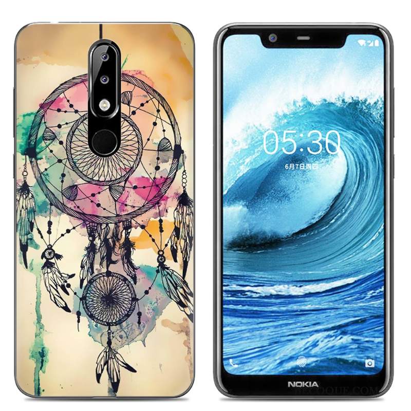 Futerał Nokia 5.1 Plus Kreatywne Na Telefon Różowe, Etui Nokia 5.1 Plus Kreskówka Przezroczysty