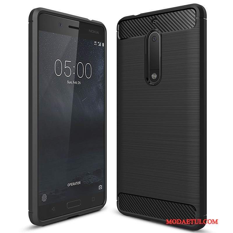 Futerał Nokia 5 Torby Czerwony Włókno, Etui Nokia 5 Miękki Na Telefon