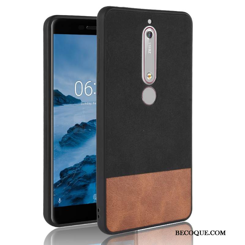 Futerał Nokia 6.1 Miękki Czerwony Mieszane Kolory, Etui Nokia 6.1 Torby Na Telefon Denim