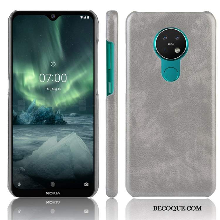 Futerał Nokia 6.2 Skóra Tylna Pokrywa Niebieski, Etui Nokia 6.2 Torby Osobowość Anti-fall