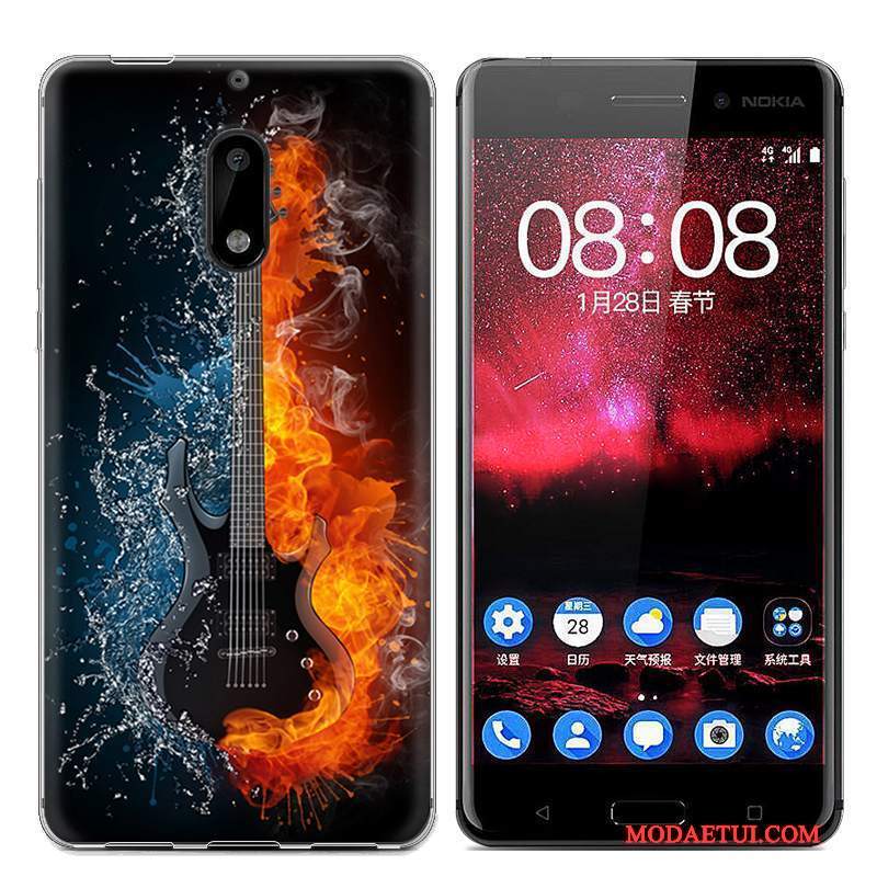 Futerał Nokia 6 Kolor Na Telefon Niebieski, Etui Nokia 6 Kreskówka Tendencja