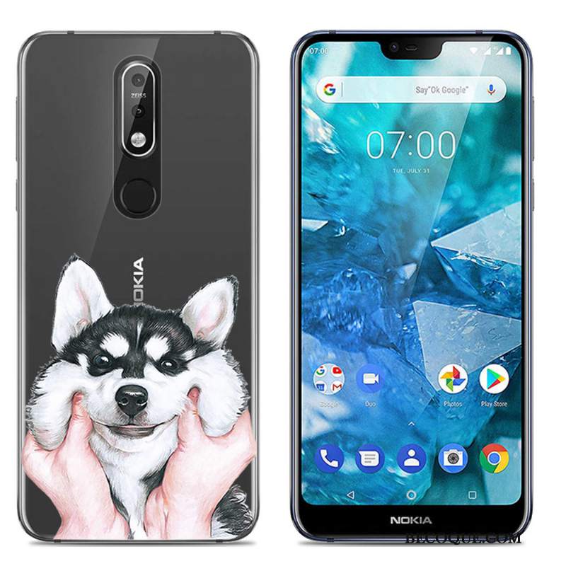 Futerał Nokia 7.1 Miękki Tendencja Duży, Etui Nokia 7.1 Kreskówka Przezroczystyna Telefon