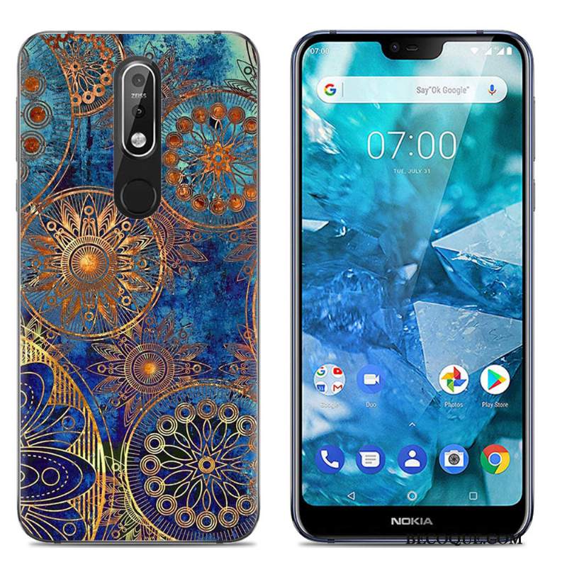 Futerał Nokia 7.1 Miękki Tendencja Duży, Etui Nokia 7.1 Kreskówka Przezroczystyna Telefon