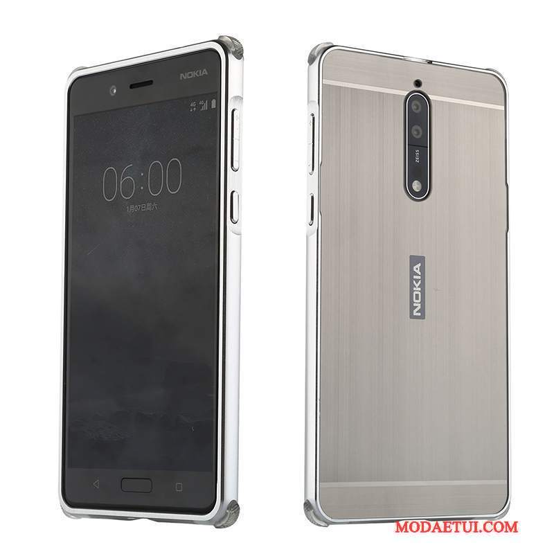 Futerał Nokia 8 Metal Trudnona Telefon, Etui Nokia 8 Ochraniacz Anti-fall Różowe