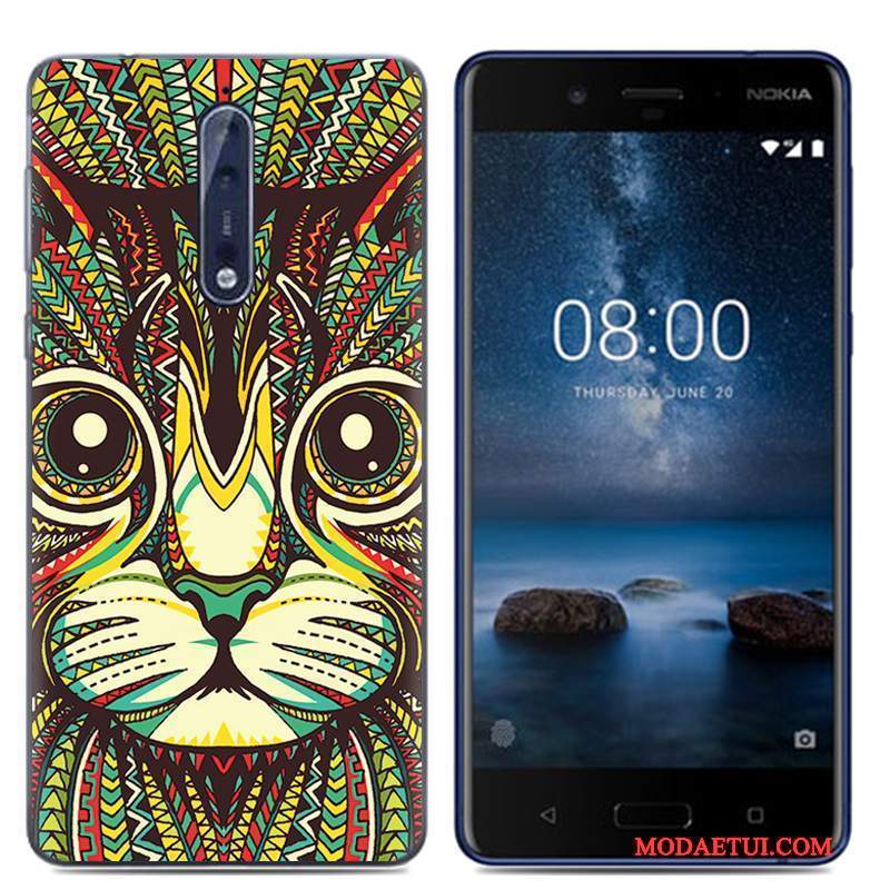 Futerał Nokia 8 Miękki Na Telefon Osobowość, Etui Nokia 8 Ochraniacz Biały