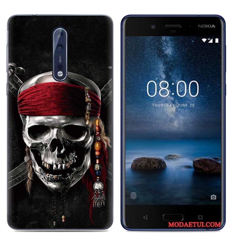 Futerał Nokia 8 Miękki Na Telefon Osobowość, Etui Nokia 8 Ochraniacz Biały