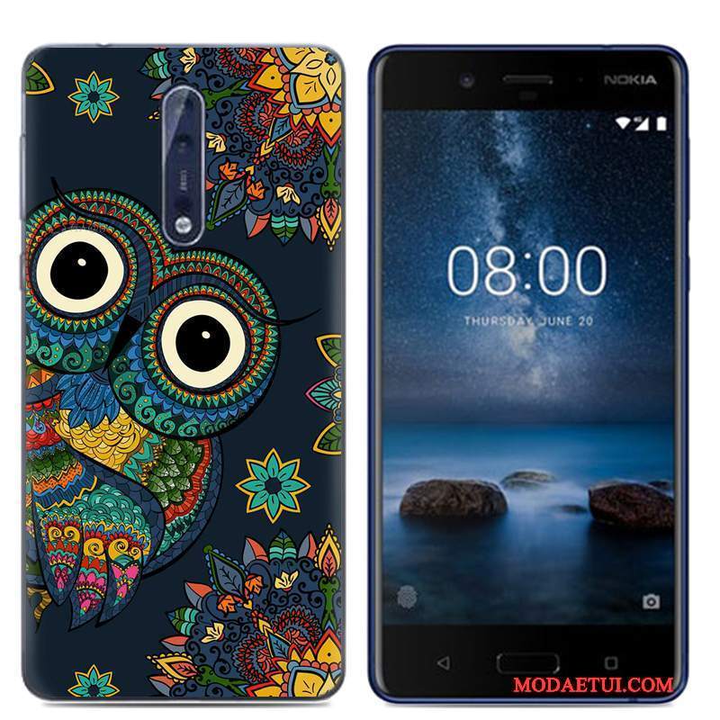 Futerał Nokia 8 Miękki Na Telefon Osobowość, Etui Nokia 8 Ochraniacz Biały