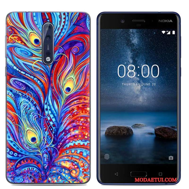 Futerał Nokia 8 Miękki Na Telefon Osobowość, Etui Nokia 8 Ochraniacz Biały