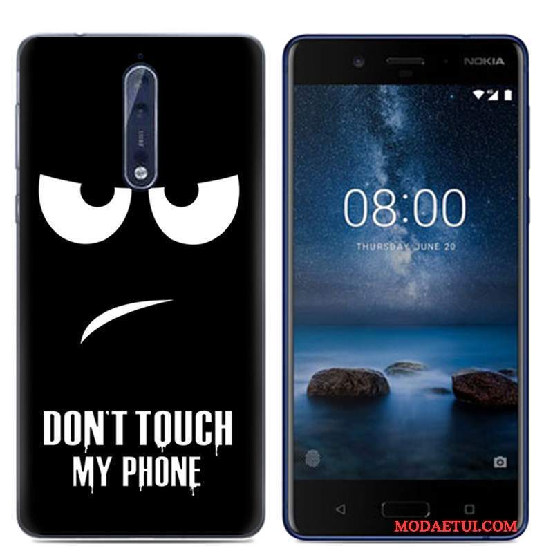 Futerał Nokia 8 Miękki Na Telefon Osobowość, Etui Nokia 8 Ochraniacz Biały