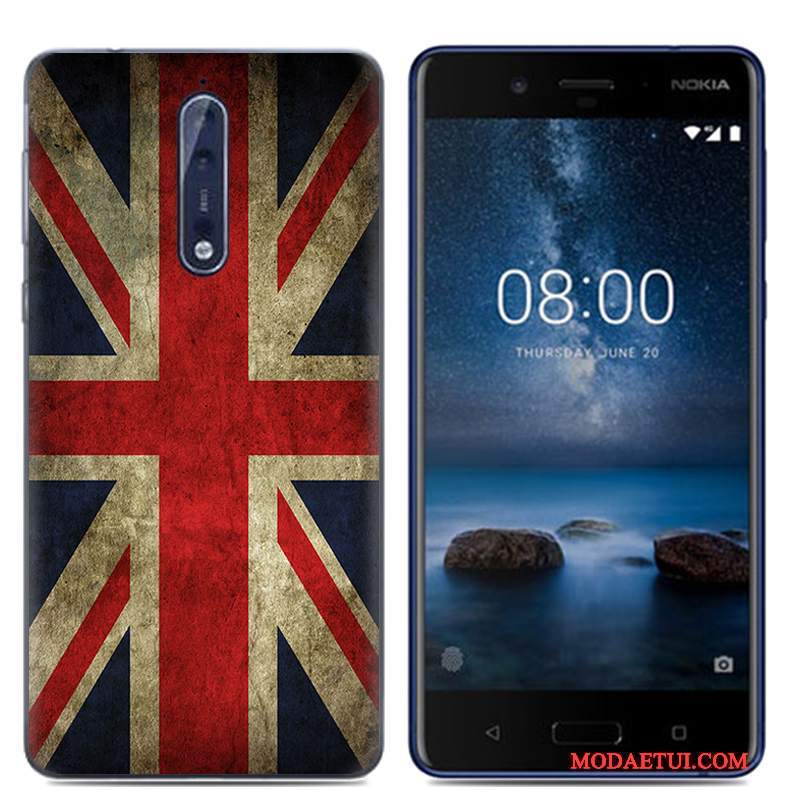 Futerał Nokia 8 Miękki Na Telefon Osobowość, Etui Nokia 8 Ochraniacz Biały