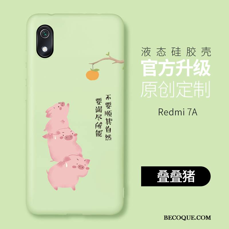 Futerał Redmi 7a Miękki Osobowość Czerwony, Etui Redmi 7a Silikonowe Na Telefon Różowe