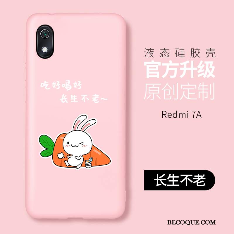 Futerał Redmi 7a Miękki Osobowość Czerwony, Etui Redmi 7a Silikonowe Na Telefon Różowe