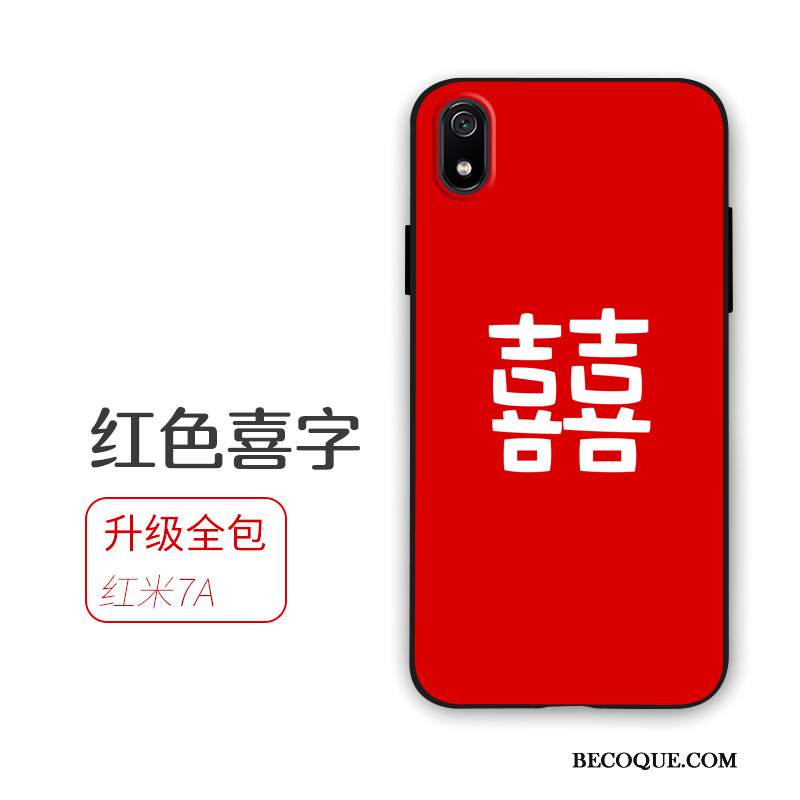 Futerał Redmi 7a Miękki Zakochanina Telefon, Etui Redmi 7a Anti-fall Czerwony