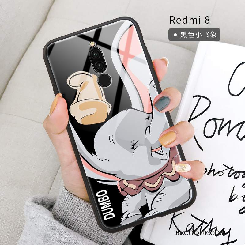 Futerał Redmi 8 Kreskówka Mały Anti-fall, Etui Redmi 8 Kreatywne Osobowość Lustro