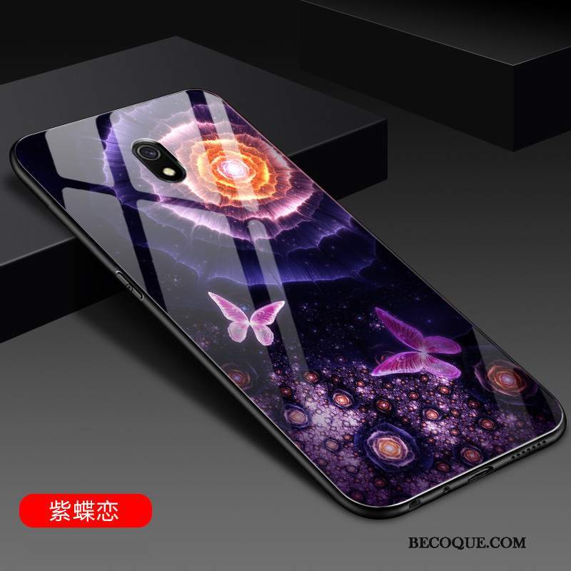 Futerał Redmi 8a Moda Anti-fall Szkło, Etui Redmi 8a Kreatywne Na Telefon Purpurowy