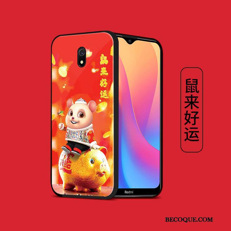 Futerał Redmi 8a Torby Rat Czerwony, Etui Redmi 8a Miękki Mały Anti-fall