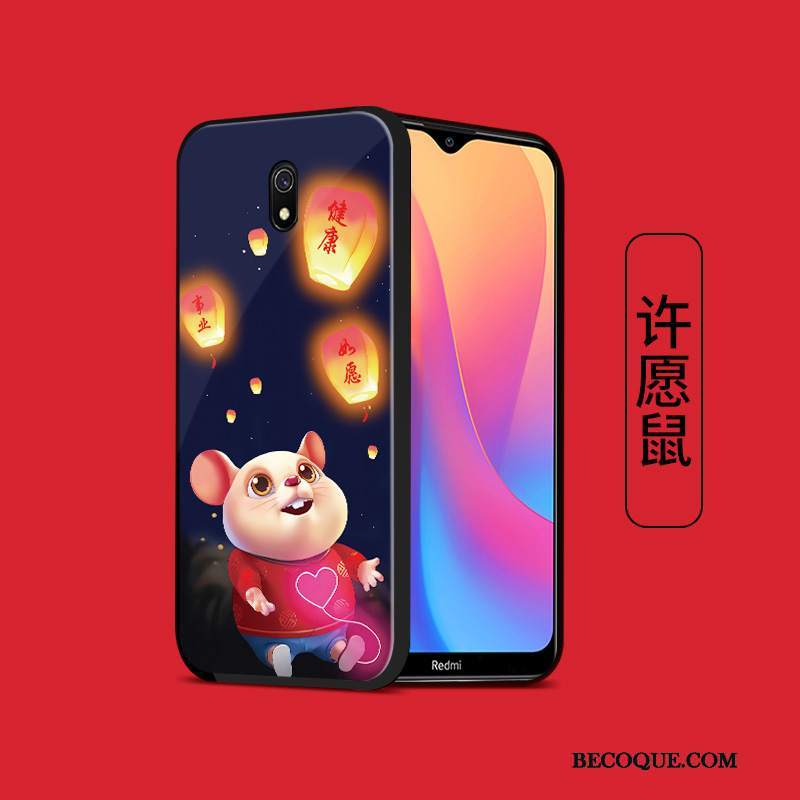 Futerał Redmi 8a Torby Rat Czerwony, Etui Redmi 8a Miękki Mały Anti-fall