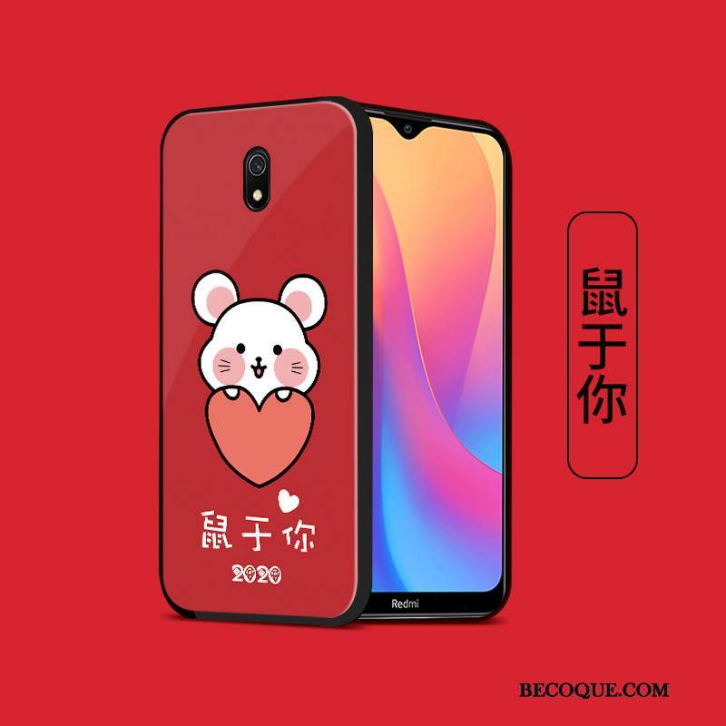 Futerał Redmi 8a Torby Rat Czerwony, Etui Redmi 8a Miękki Mały Anti-fall