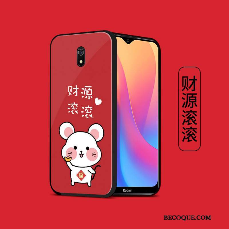 Futerał Redmi 8a Torby Rat Czerwony, Etui Redmi 8a Miękki Mały Anti-fall