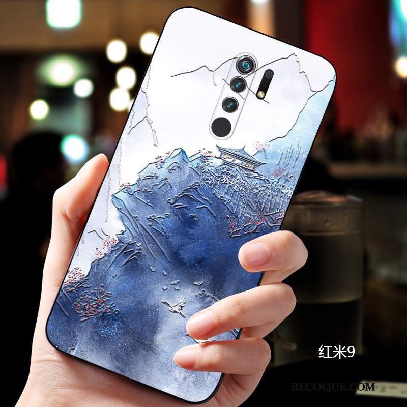 Futerał Redmi 9 Silikonowe Czerwony Netto Dostosowane, Etui Redmi 9 Torby Anti-fall Modna Marka