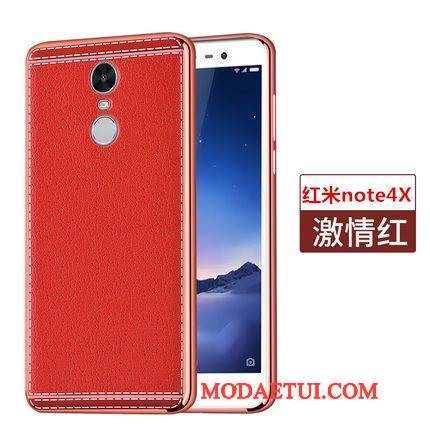 Futerał Redmi Note 4x Ochraniacz Anti-fall Czerwony, Etui Redmi Note 4x Skóra Na Telefon Nowy