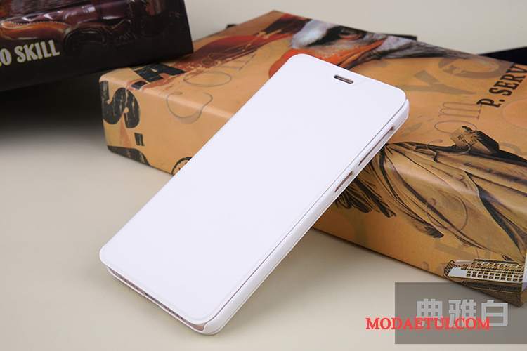 Futerał Redmi Note 4x Skóra Czerwony Anti-fall, Etui Redmi Note 4x Pokrowce Małyna Telefon