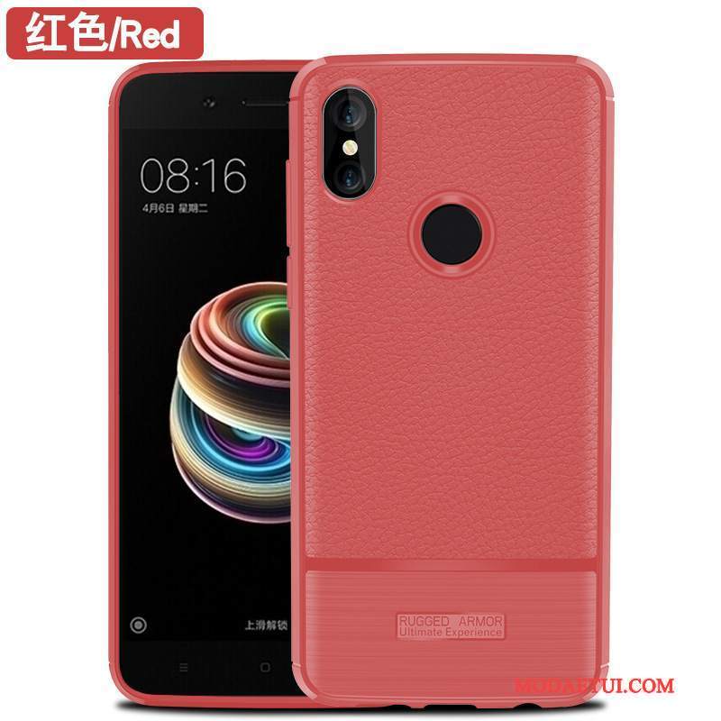 Futerał Redmi Note 5 Pro Kreatywne Czarny Czerwony, Etui Redmi Note 5 Pro Miękki Osobowość Anti-fall