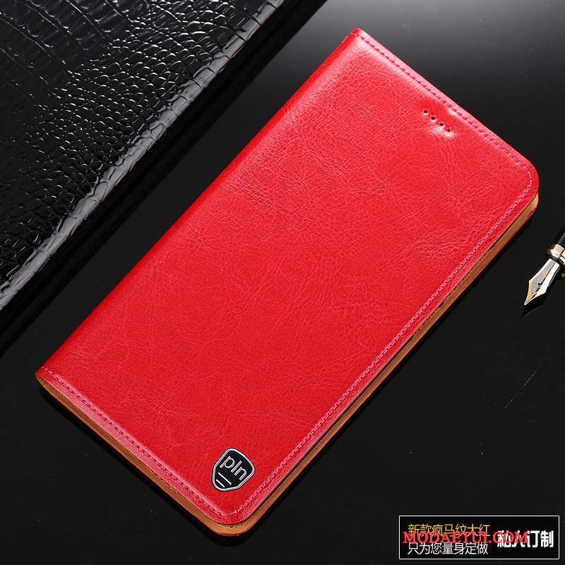 Futerał Redmi Note 5 Skóra Czerwony Brązowy, Etui Redmi Note 5 Pokrowce