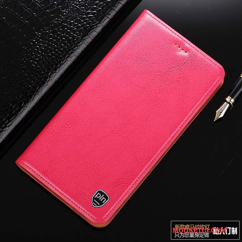 Futerał Redmi Note 5 Skóra Czerwony Brązowy, Etui Redmi Note 5 Pokrowce