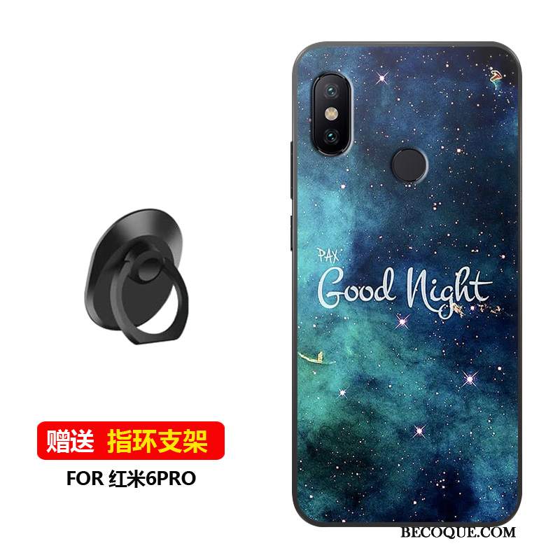 Futerał Redmi Note 6 Pro Ochraniacz Niebieski Anti-fall, Etui Redmi Note 6 Pro Miękki Szkło Hartowane Czerwony