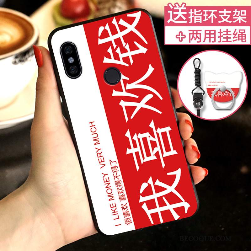 Futerał Redmi Note 6 Pro Torby Czerwony Anti-fall, Etui Redmi Note 6 Pro Kreatywne Mały Nubuku