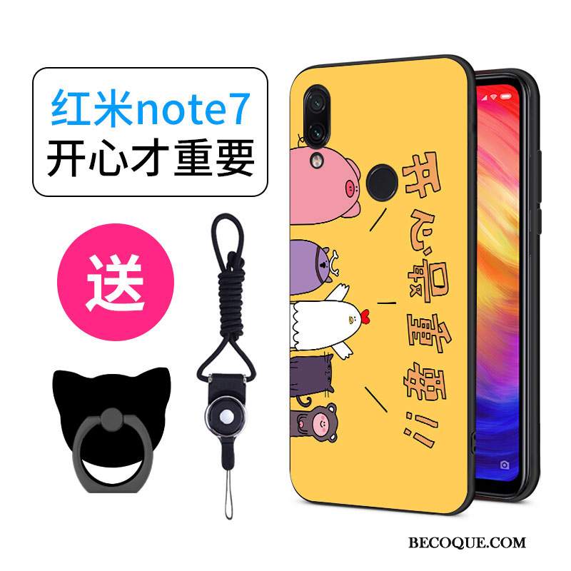 Futerał Redmi Note 7 Kreatywne Czarny Osobowość, Etui Redmi Note 7 Kreskówka Student Czerwony