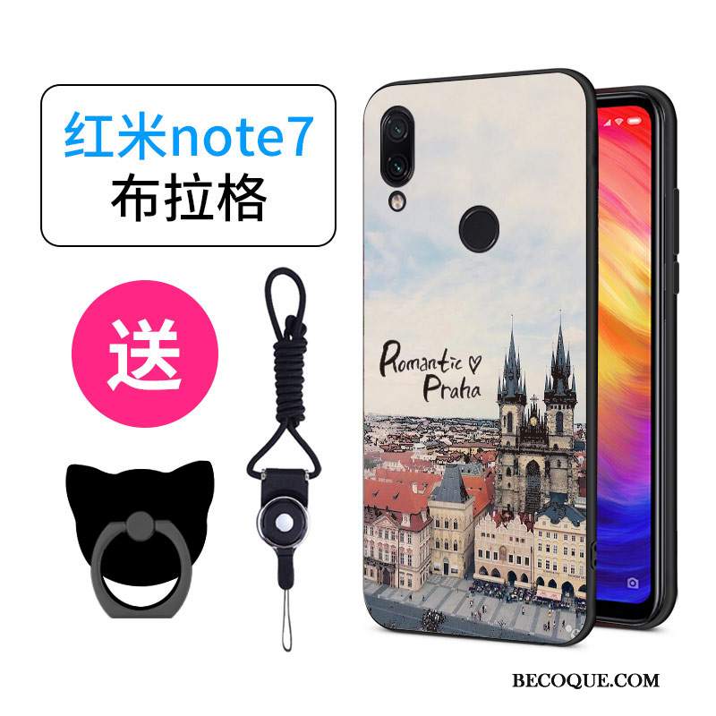 Futerał Redmi Note 7 Kreatywne Czarny Osobowość, Etui Redmi Note 7 Kreskówka Student Czerwony