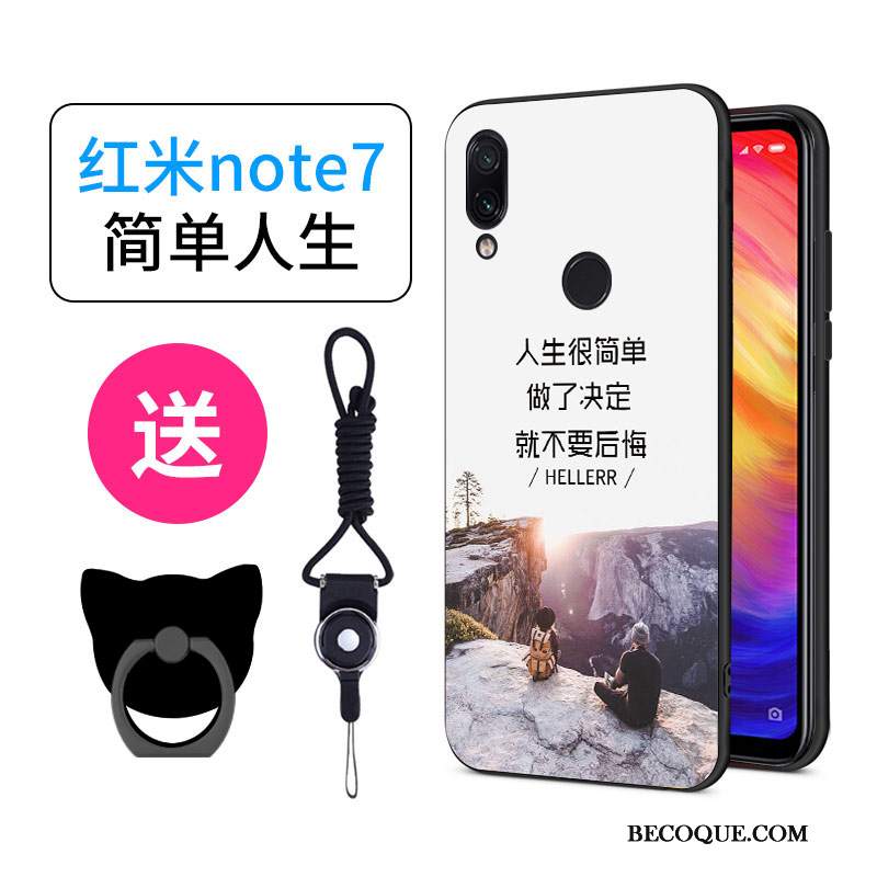 Futerał Redmi Note 7 Kreatywne Czarny Osobowość, Etui Redmi Note 7 Kreskówka Student Czerwony