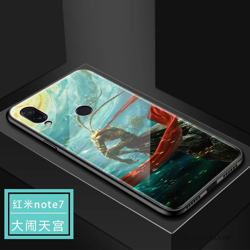 Futerał Redmi Note 7 Ochraniacz Anti-fall Modna Marka, Etui Redmi Note 7 Torby Szkło Czerwony