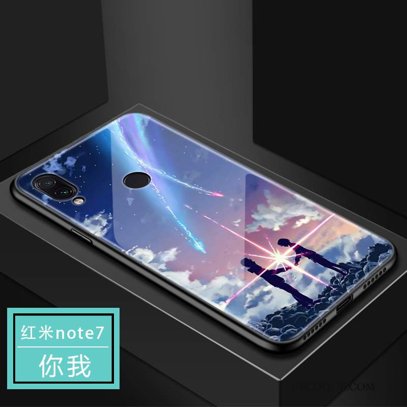 Futerał Redmi Note 7 Ochraniacz Anti-fall Modna Marka, Etui Redmi Note 7 Torby Szkło Czerwony