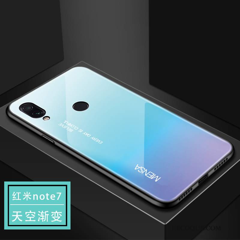 Futerał Redmi Note 7 Ochraniacz Anti-fall Modna Marka, Etui Redmi Note 7 Torby Szkło Czerwony