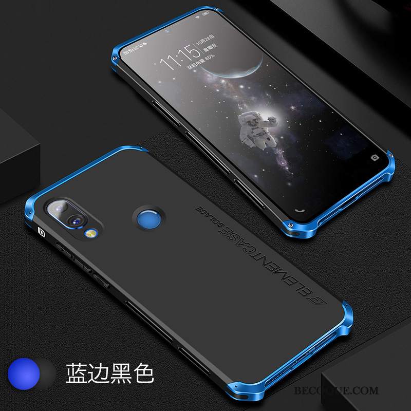 Futerał Redmi Note 7 Silikonowe Niebieski Osobowość, Etui Redmi Note 7 Metal Anti-fall Mały