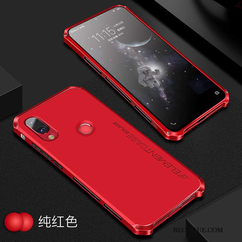 Futerał Redmi Note 7 Silikonowe Niebieski Osobowość, Etui Redmi Note 7 Metal Anti-fall Mały