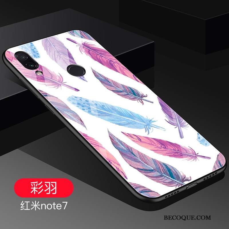 Futerał Redmi Note 7 Silikonowe Szkło Czerwony, Etui Redmi Note 7 Torby Na Telefon Osobowość