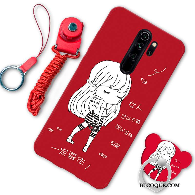 Futerał Redmi Note 8 Pro Kreskówka Wiszące Ozdoby Anti-fall, Etui Redmi Note 8 Pro Wspornik Czerwonyna Telefon