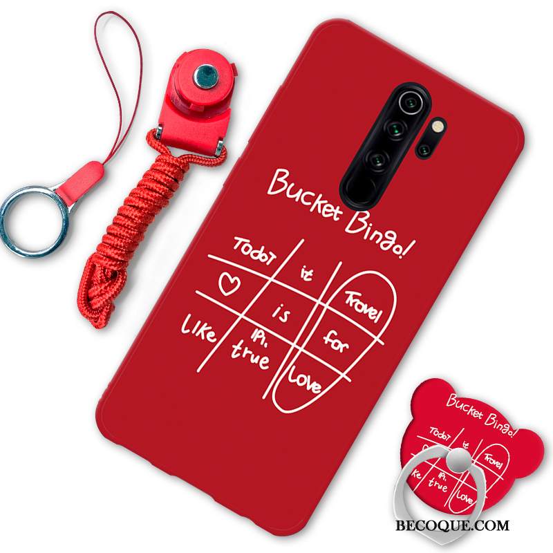 Futerał Redmi Note 8 Pro Kreskówka Wiszące Ozdoby Anti-fall, Etui Redmi Note 8 Pro Wspornik Czerwonyna Telefon