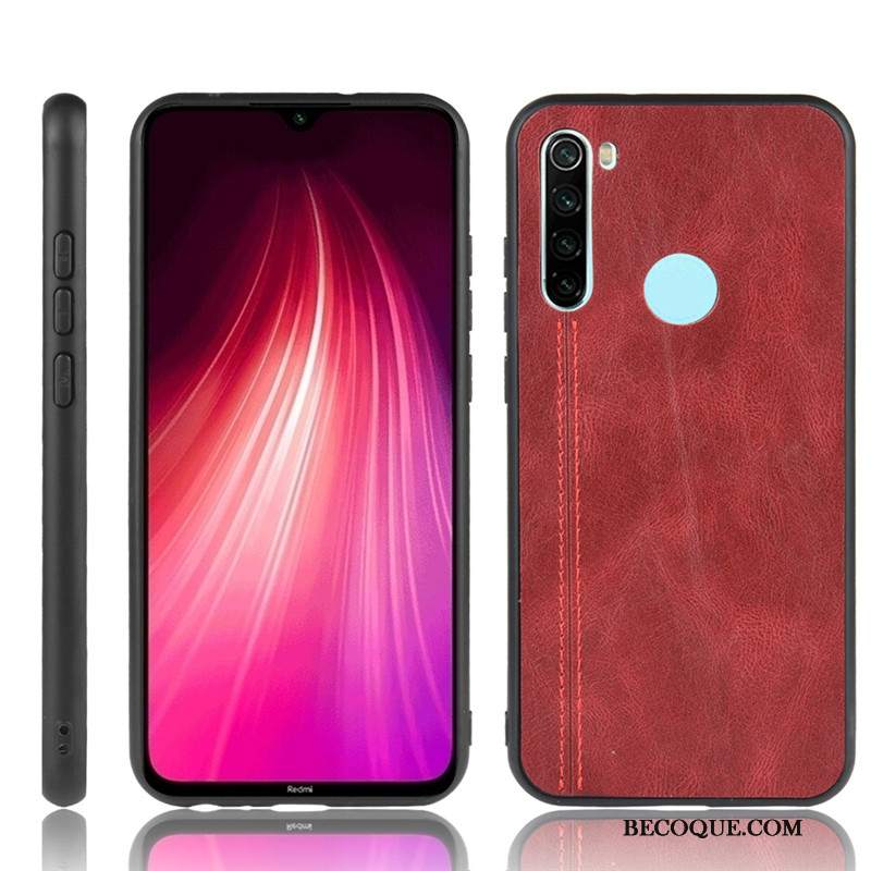 Futerał Redmi Note 8t Skóra Mały Niebieski, Etui Redmi Note 8t Ochraniacz Trudno Czerwony