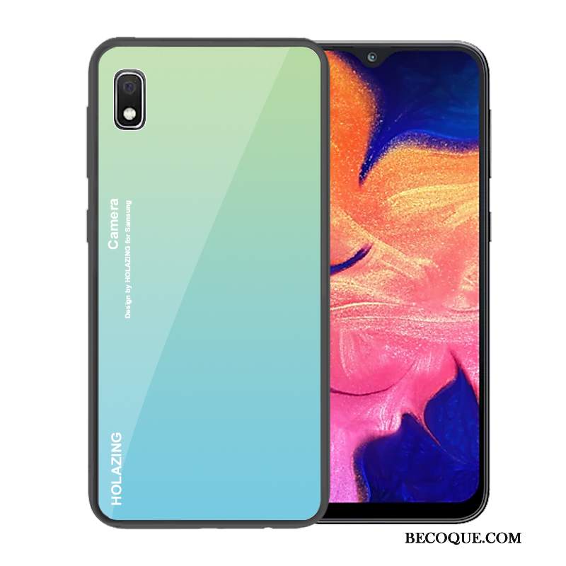 Futerał Samsung Galaxy A10 Ochraniacz Szkło Niebieski, Etui Samsung Galaxy A10 Gradientna Telefon